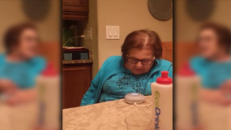 Google Home’u Kullanmaya Çalışan İtalyan Büyükannenin Viral Olan Müthiş Eğlenceli Videosu