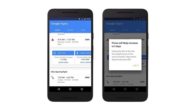 Google Vuelos ahora recomienda viajes y hoteles más baratos