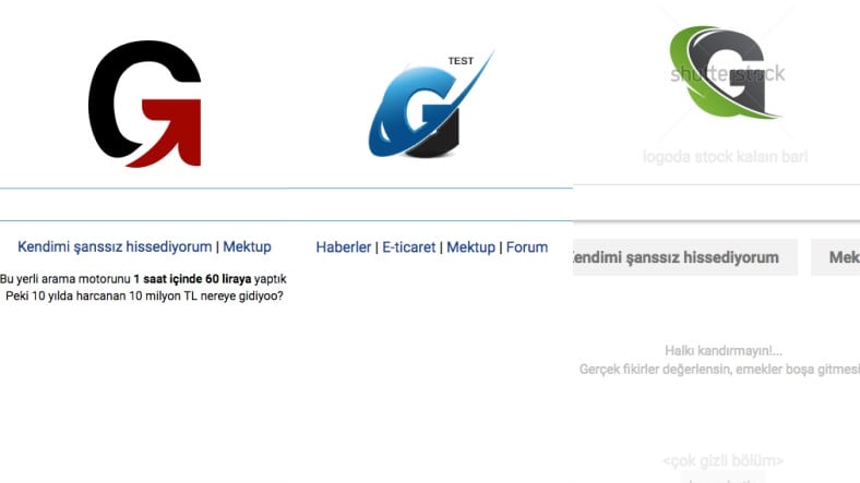 2 competidores nacionales creados para el denominado motor de búsqueda nacional Geliyoo por $15: 'Gidiyoo' y 'Gelemiyoo'