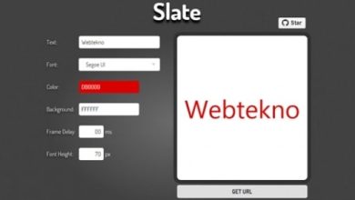 Crea GIF escribiendo el texto que quieras: Slate