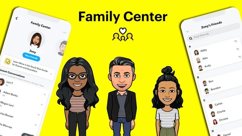 En Snapchat, las familias pueden ver con quién están hablando los niños